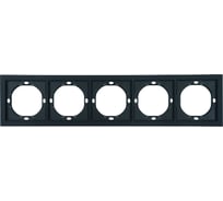 Рамка STEKKER 5-местная, серия Мия, PFR00-3005-05, черный бархат 50465