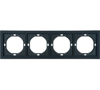 Рамка STEKKER 4-местная, серия Мия, PFR00-3004-05, черный бархат 50464