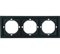 Рамка STEKKER 3-местная, серия Мия, PFR00-3003-05, черный бархат 50463