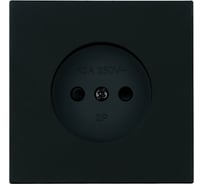 Розетка STEKKER 1-местная с защитной шторкой (механизм),, б/з, 250В, 16А, серия Мия, RST16-3109-05, черный бархат, 50453