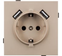 Механизм розетки с USB зарядкой Arlight SCT-TENDO-MUAA-PL-GD 1шт 054085
