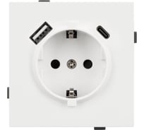 Механизм розетки с USB зарядкой Arlight SCT-TENDO-MUAC-SFPL-WH 1шт 054610