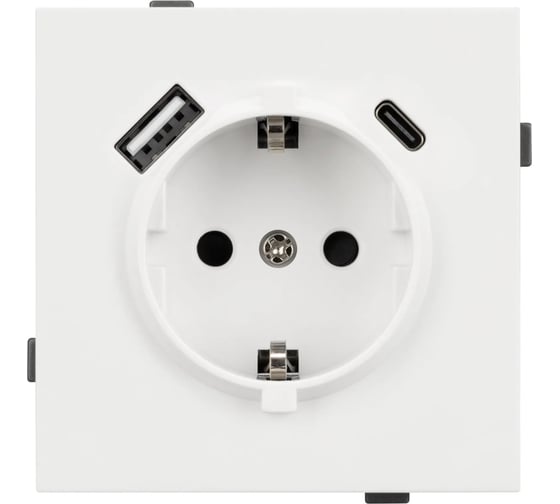 Механизм розетки с USB зарядкой Arlight SCT-TENDO-MUAC-SFPL-WH 1шт 054610 1