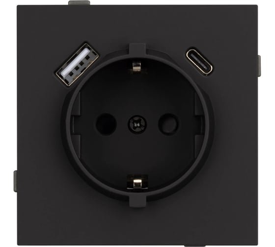 Механизм розетки с USB зарядкой Arlight SCT-TENDO-MUAC-SFPL-BK 1шт 054607 1