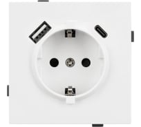 Механизм розетки с USB зарядкой Arlight SCT-TENDO-MUAC-PL-WH 1шт 054086