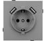 Механизм розетки с USB зарядкой Arlight SCT-TENDO-MUAA-PL-GR 1шт 054084 1