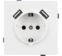Механизм розетки с USB зарядкой Arlight SCT-TENDO-MUAA-PL-WH 1шт 054082