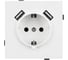 Механизм розетки с USB зарядкой Arlight SCT-TENDO-MUAA-PL-WH 1шт 054082 1