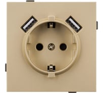 Механизм розетки с USB зарядкой Arlight SCT-TENDO-MUAA-SFPL-GD 1шт 054604