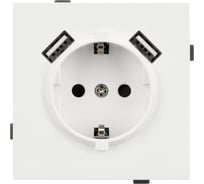 Механизм розетки с USB зарядкой Arlight SCT-TENDO-MUAA-SFPL-WH 1шт 054606