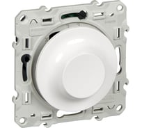 Универсальный светорегулятор Systeme Electric Odace Белый LED поворотно-нажимной, 4-400Вт SE S52R512