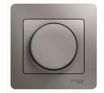 Поворотный светорегулятор-диммер в сборе Systeme Electric Glossa Платина, 300Вт SE GSL001234