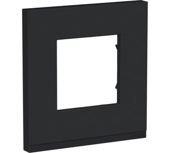 1-ая горизонтальная рамка Systeme Electric Unica Pure Каучук/Антрацит NU600282 1