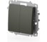 Выключатель двухклавишный ELBI Zena Vega дымчатый M+K 609-011100-202 2