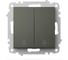 Переключатель двухклавишный ELBI Zena Vega дымчатый M+K 609-011100-211 1