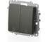 Переключатель двухклавишный ELBI Zena Vega дымчатый M+K 609-011100-211 2