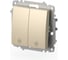 Переключатель двухклавишный проходной ELBI Zena Vega слоновая кость M+K 609-012500-211 2