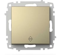 Выключатель одноклавишный проходной ELBI Zena Vega титан M+K 609-011400-209