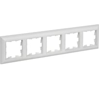 Рамка 5-местная IEK BRITE РУ-5-БрАБ а/б/бел. BR-M52-12-K91