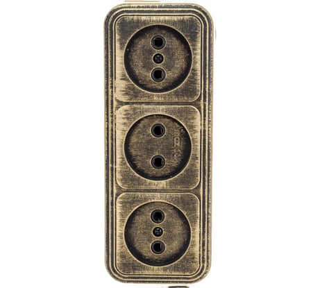3-местная розетка SVET RA 16-363-Черная Бронза открытой установки без заземления EV0311-0054