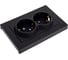 Розетка 2-я с заземлением (комплект) Vox Vantablack ELBI 611-054832-907 3