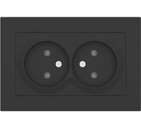 Розетка ELBI Moda Vox Vantablack 2-я б/з (комплект) 611-054832-908