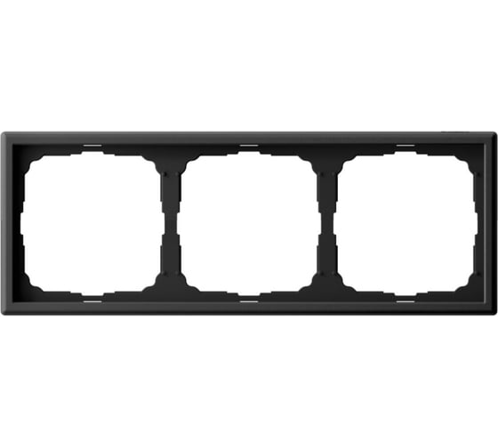 3-постовая рамка Systeme Electric ARTGALLERY универсальная, черный шелк GAL001703