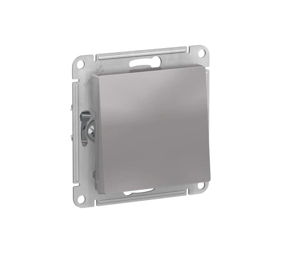 Механизм 1-клавишного переключателя Systeme Electric ATLASDESIGN RRR AQUA IP44, сх.6, 10АХ, алюминий ATN440361R