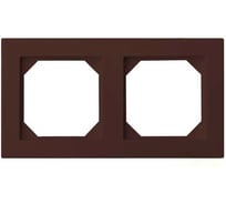 Рамка двухместная LIREGUS коричневая SLIM (Универсальный Монтаж)  EPSILON 28-152