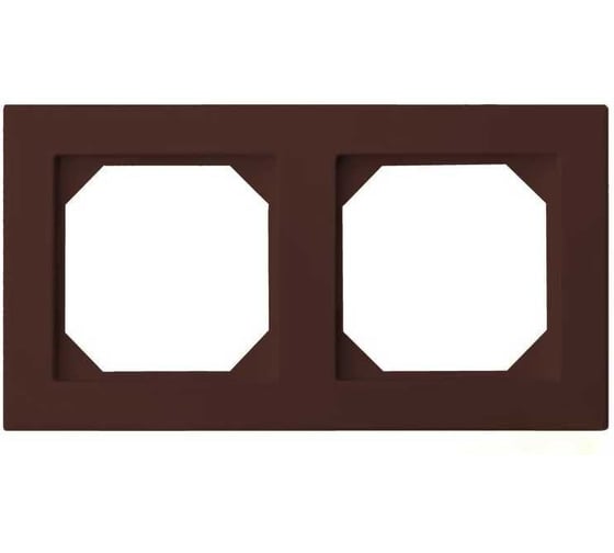 Рамка двухместная LIREGUS коричневая SLIM (Универсальный Монтаж)  EPSILON 28-152