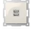 Розетка USB двойная ELBI Zena Vega белый, 5V, 2.1A M+K 609-010200-143 1