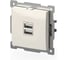 Розетка USB двойная ELBI Zena Vega белый, 5V, 2.1A M+K 609-010200-143 2