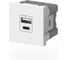 Розетка зарядного устройства Type A+C ELBI Moda Vox белый, с заземлением, 5V, 2.4A M+C 611-040232-335 1