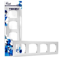 Рамка 4-местная TOKOV ELECTRIC Pixel универсальная, айс TKE-PX-RM4-C34
