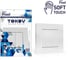 Выключатель 2-клавшиный TOKOV ELECTRIC СП Pixel 10А, IP20, в сборе, айс TKE-PX-V2F-C34 2