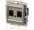 Розетка двойная компьютерная ELBI Zena Vega титан, Cat 6 M+K 609-011400-248 2