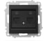 Розетка двойная компьютерная ELBI Zena Vega черный матовый, Cat 6 M+K 609-014800-248 1