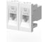 Розетка 2-я компьютерная (CAT 6) ELBI Moda Vox Белый M+K 611-040232-248 1