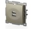 Розетка USB двойная ELBI Zena Vega титан, 5V, 2.1A M+K 609-011400-143 2