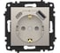 Розетка Type C+USB ELBI Zena Vega титан, с заземлением, зарядка, 5V, 2400 mA 609-011400-334 1