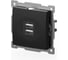 Розетка USB двойная ELBI Zena Vega черный матовый, 5V, 2.1A M+K 609-014800-143 2