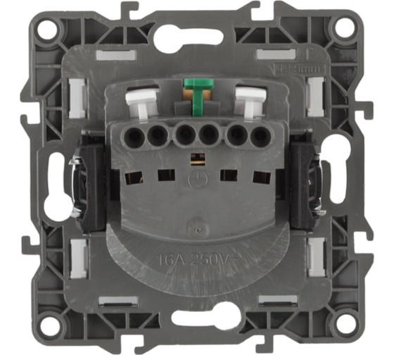 Розетка ЭРА 12-2102-14 2P+E, Schuko, со шторками, 16A-250В, IP20, медь 10/100/2500 Б0019325