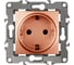Розетка ЭРА 12-2102-14 2P+E, Schuko, со шторками, 16A-250В, IP20, медь 10/100/2500 Б0019325 1