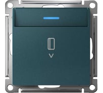 Механизм выключателя карточного Systeme Electric ATLASDESIGN с подсветкой, 10А, без задержки отключения, изумруд ATN000814