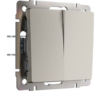 Перекрестный выключатель двухклавишный Werkel W1223004 дымчатый a069460