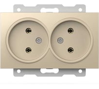 Розетка 2-я без заземления ELBI Zena Vega Слоновая Кость M+K 12 шт 609-012500-908