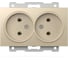 Розетка 2-я без заземления ELBI Zena Vega Слоновая Кость M+K 12 шт 609-012500-908 1