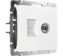Розетка ТВ+Ethernet RJ-45 WERKEL W1181301 6 cat. белый a056109