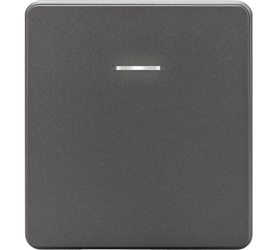 Механизм выключателя KRANZ ROUND 1-клавишный с подсветкой 10А с/у титан KR-78-0713-2