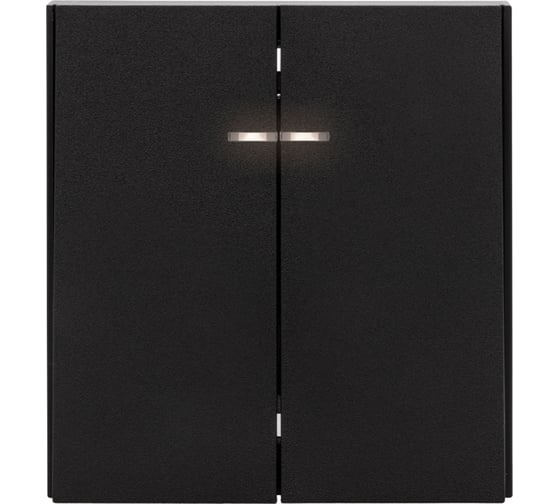 Механизм выключателя KRANZ STRONG 2-клавишный с подсветкой 10А с/у антрацит KR-78-0714-5